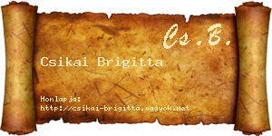 Csikai Brigitta névjegykártya