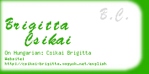 brigitta csikai business card